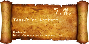 Teszári Norbert névjegykártya